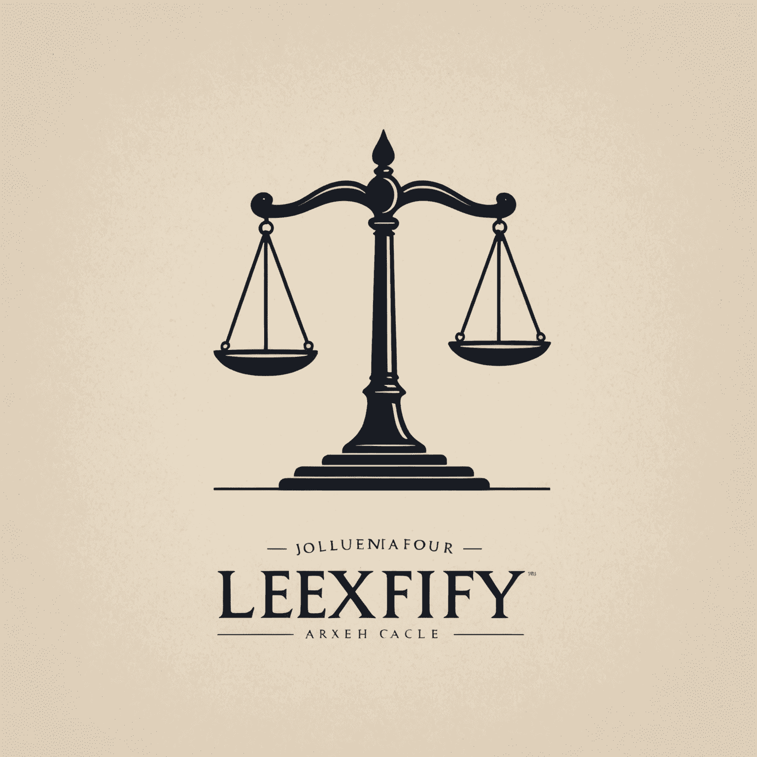 Lexify logo featuring a stylized scale of justice and the company name in a professional serif font