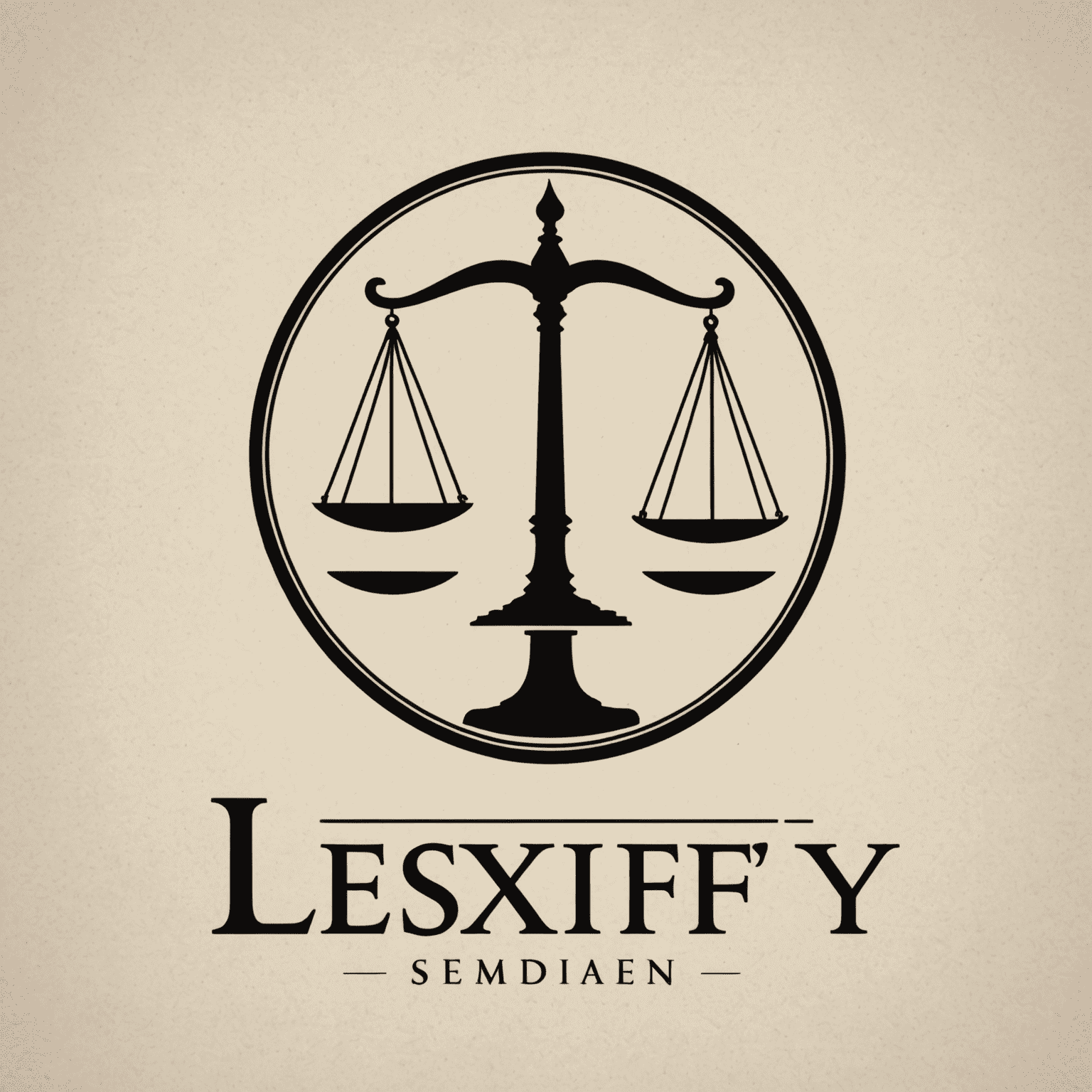 Lexify logo featuring a stylized scale of justice and the company name in a professional serif font