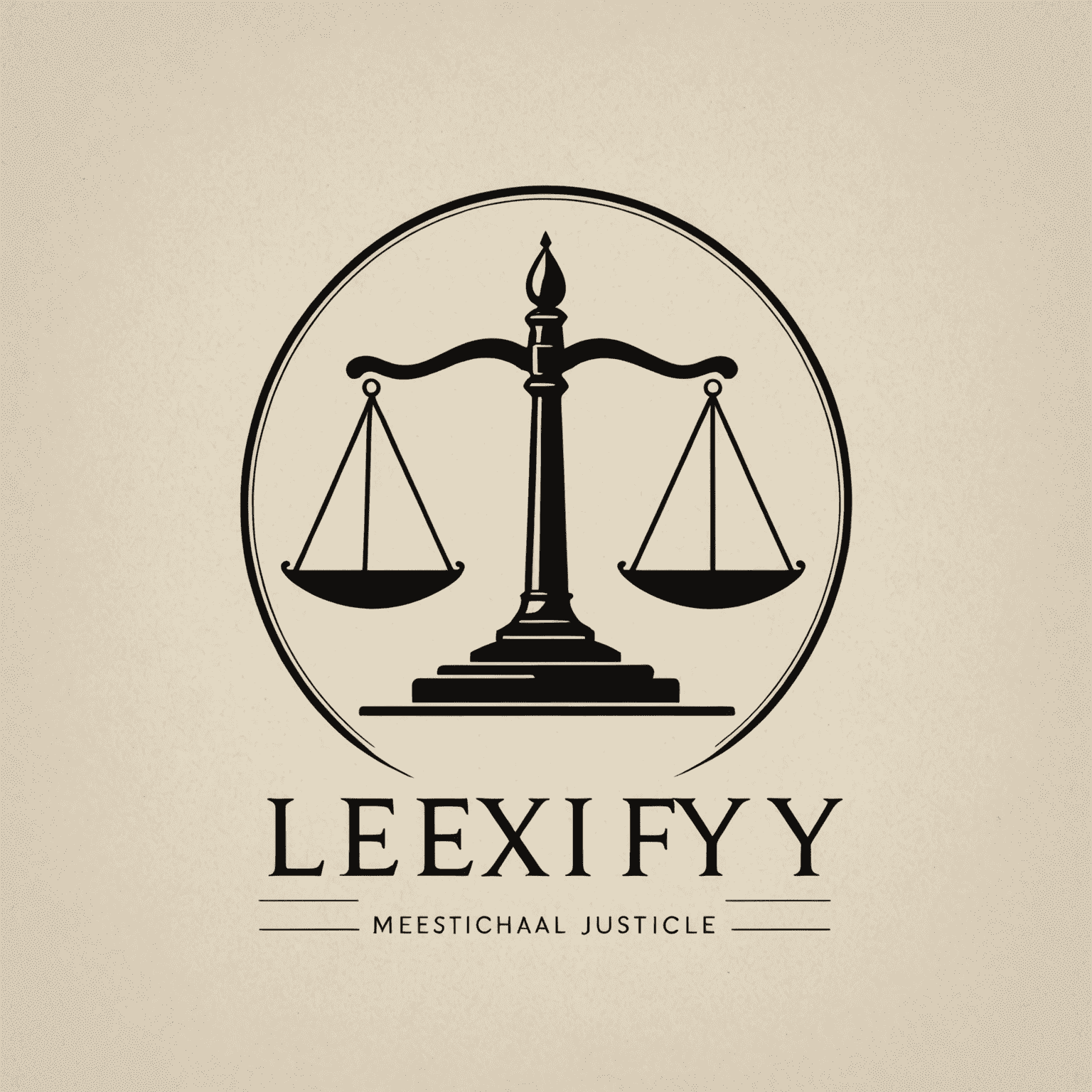 Lexify logo featuring a stylized scale of justice and the company name in a professional serif font