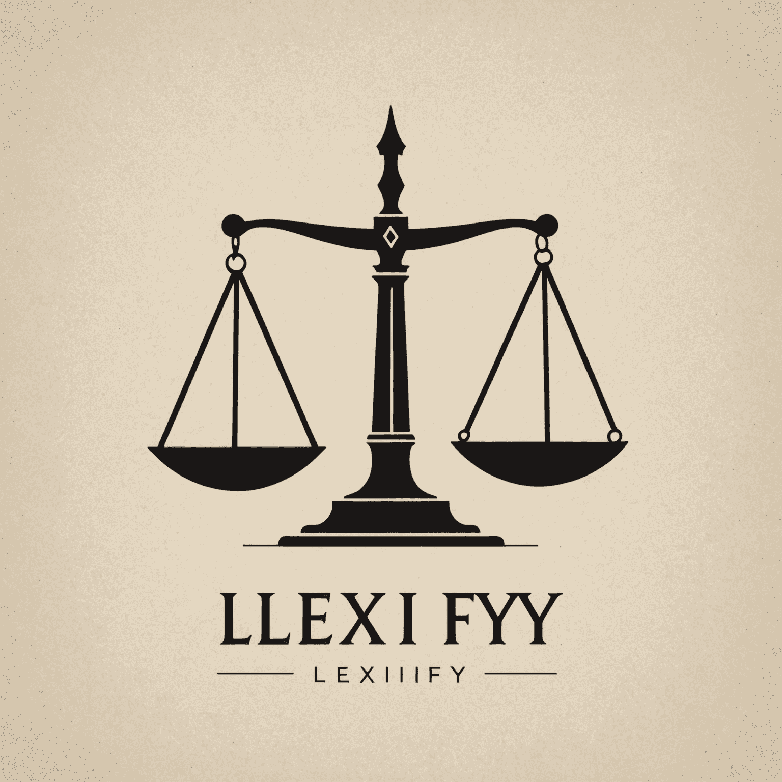 Lexify logo featuring a stylized scale of justice and the company name in a professional serif font