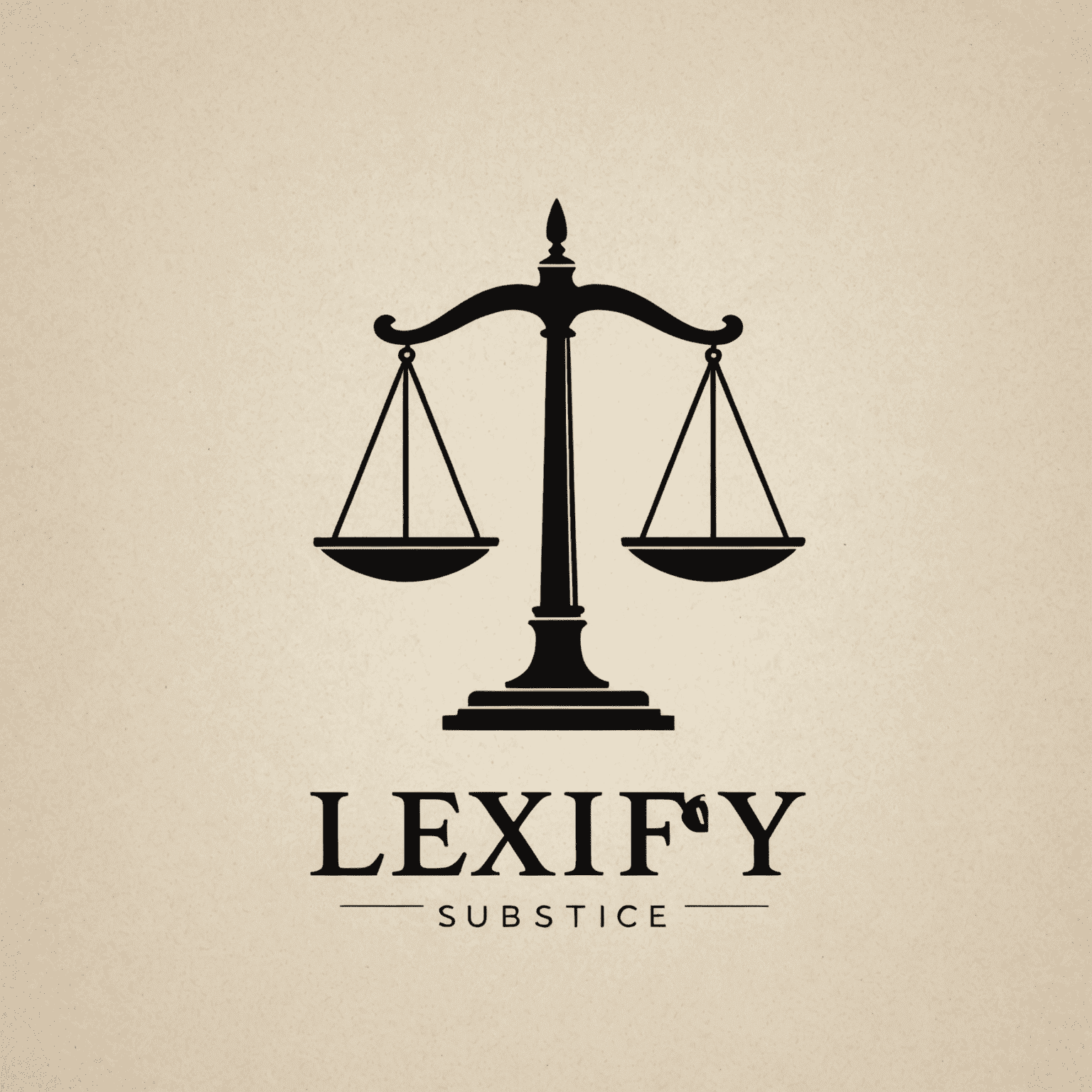 Lexify logo featuring a stylized scale of justice and the company name in a professional serif font