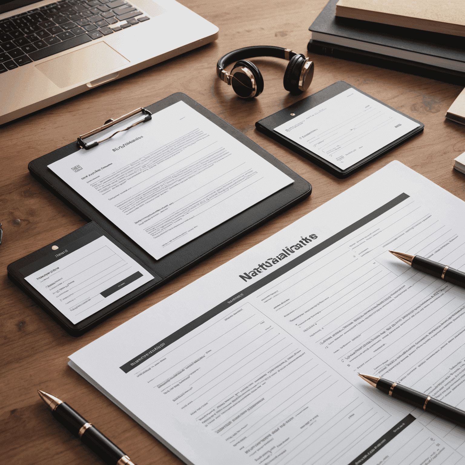 A sophisticated interface showcasing organized legal documents, with folders, search functionality, and version control indicators